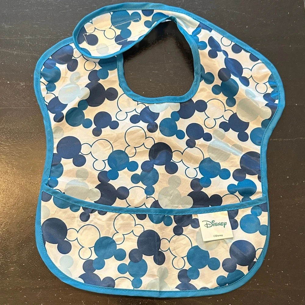 Disney Mickey Mouse Bib Set - Blue and Gray